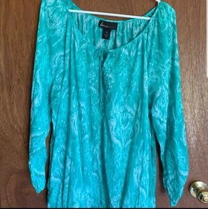 Lane Bryant 18/20 turquoise tunic top